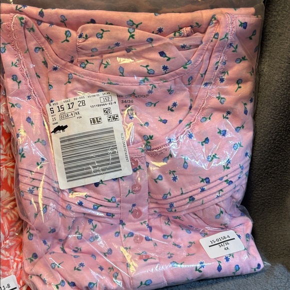 Dreams & Co. a pair of Pink and Orange pajama gowns - Picture 3 of 3